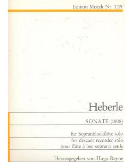 Heberle Sonate (1808) for descant Recorder solo